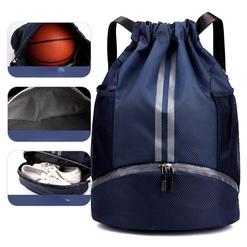 Large Capacity Football Storage Bag Lightweight Sports Backpack Ball Bag Bundle Pocket Basketball Bag Dry Wet Separation Drawstring Bag Below 20L
Large Capacity Football Storage Bag Lightweight Sports Backpack Ball Bag Bundle Pocket Basketball Bag Dry Wet Separation Drawstring Bag Below 20L