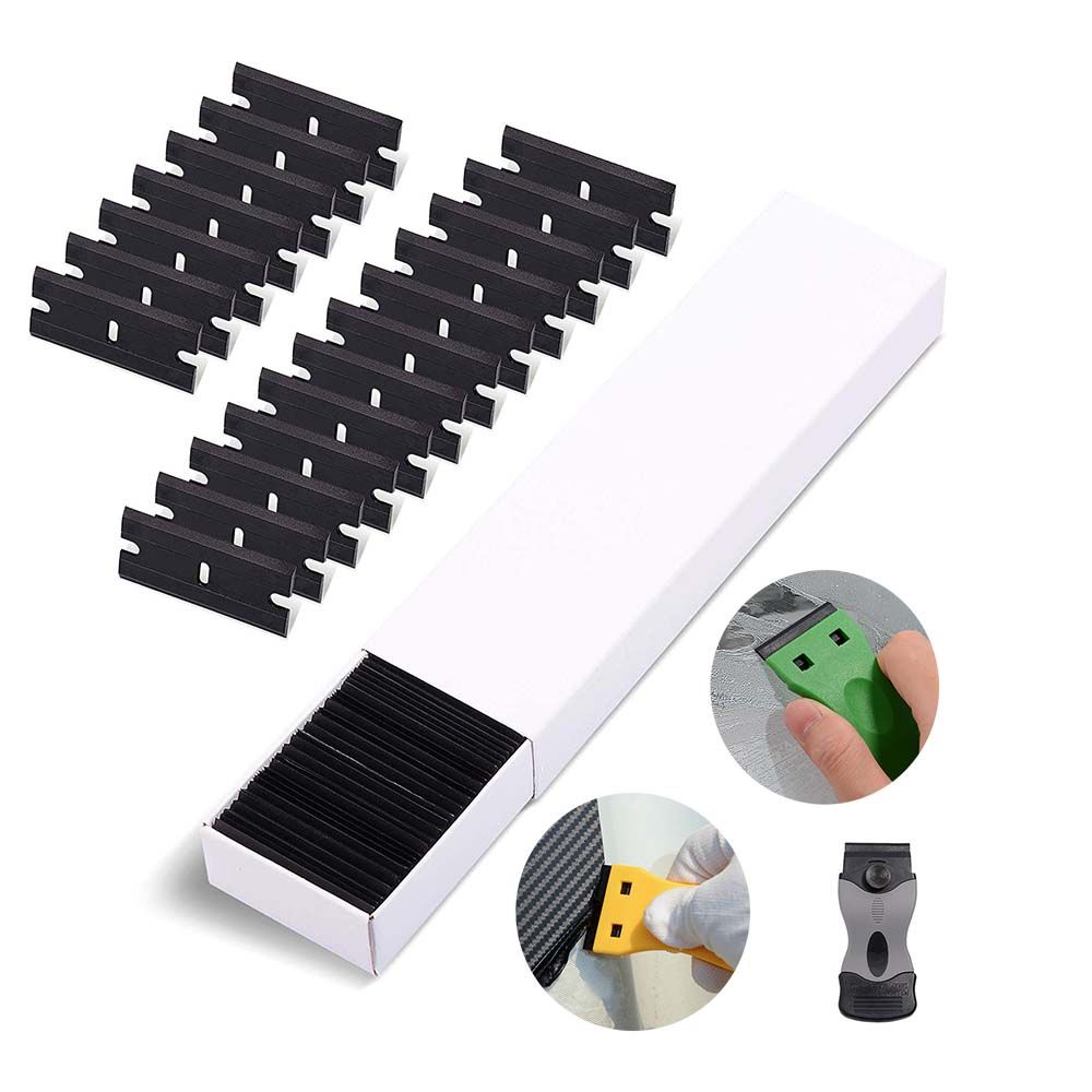 Glue Remover Car Wrap Sticker Squeegee Window Clean Scraper Label Clean Razor Plastic Razor Blade black-100pcs/set
Glue Remover Car Wrap Sticker Squeegee Window Clean Scraper Label Clean Razor Plastic Razor Blade black-100pcs/set