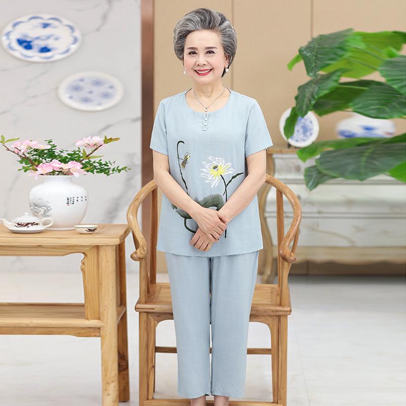Plus Size Cotton Linen Two-Piece Set for Middle-Aged & Elderly Women: Short Sleeve, All-Cotton Silk Blend L (recommended 40-50 kg)
Plus Size Cotton Linen Two-Piece Set for Middle-Aged & Elderly Women: Short Sleeve, All-Cotton Silk Blend L (recommended 40-50 kg)