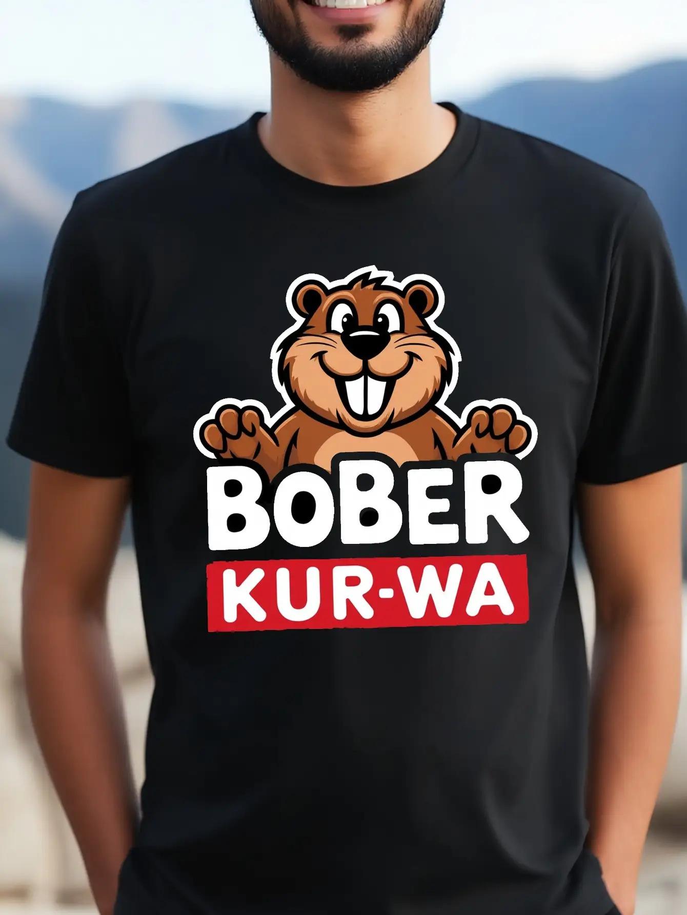 Men S Black T-Shirt Featuring a Bobber Kur-Wa Graphic And a Cartoon Beaver Design - Made from Micro-Stretch Knit S
Men S Black T-Shirt Featuring a Bobber Kur-Wa Graphic And a Cartoon Beaver Design - Made from Micro-Stretch Knit S