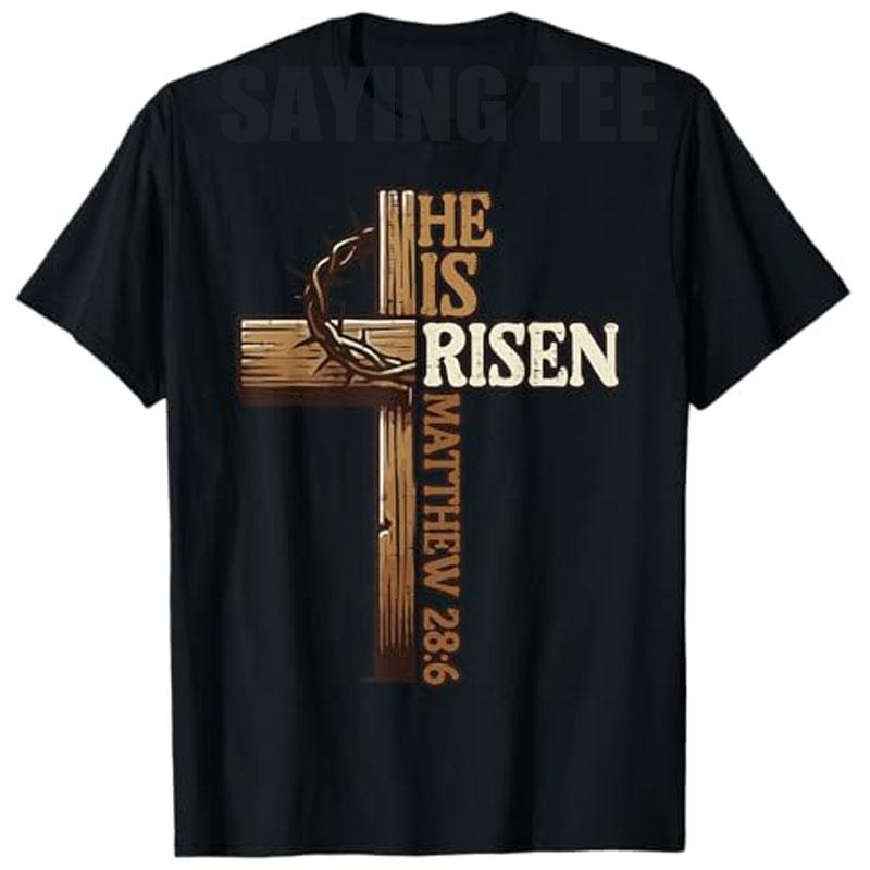 Easter Cross He Is Risen Jesus Men Women T-Shirt Cross Bible John Saying Tee Novelty XXXXXL
Easter Cross He Is Risen Jesus Men Women T-Shirt Cross Bible John Saying Tee Novelty XXXXXL