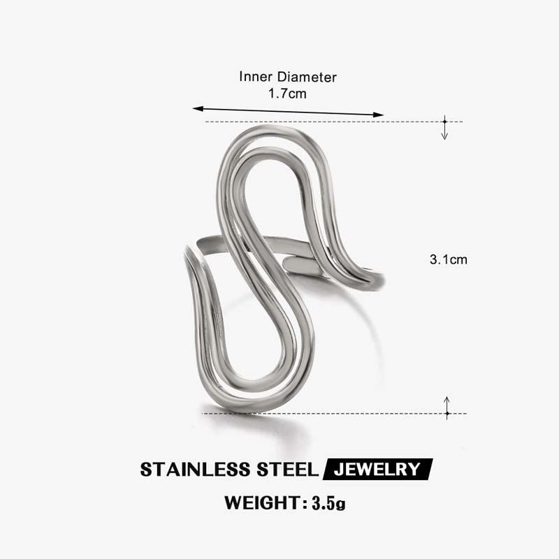 Stainless Steel Metal Line Open Rings for Women Fashion Gold Color Double S-shaped Adjustable Ring Waterproof Zircon Gifts медный
Stainless Steel Metal Line Open Rings for Women Fashion Gold Color Double S-shaped Adjustable Ring Waterproof Zircon Gifts медный