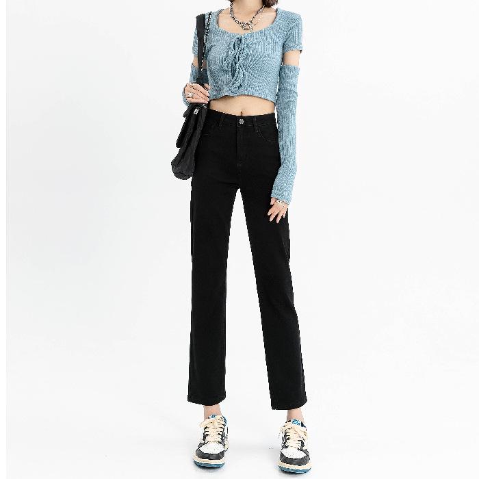 Women s Spring 2025 Black Slimming Cropped Straight-Leg Jeans for Petite Pear Shapes 29
Women s Spring 2025 Black Slimming Cropped Straight-Leg Jeans for Petite Pear Shapes 29