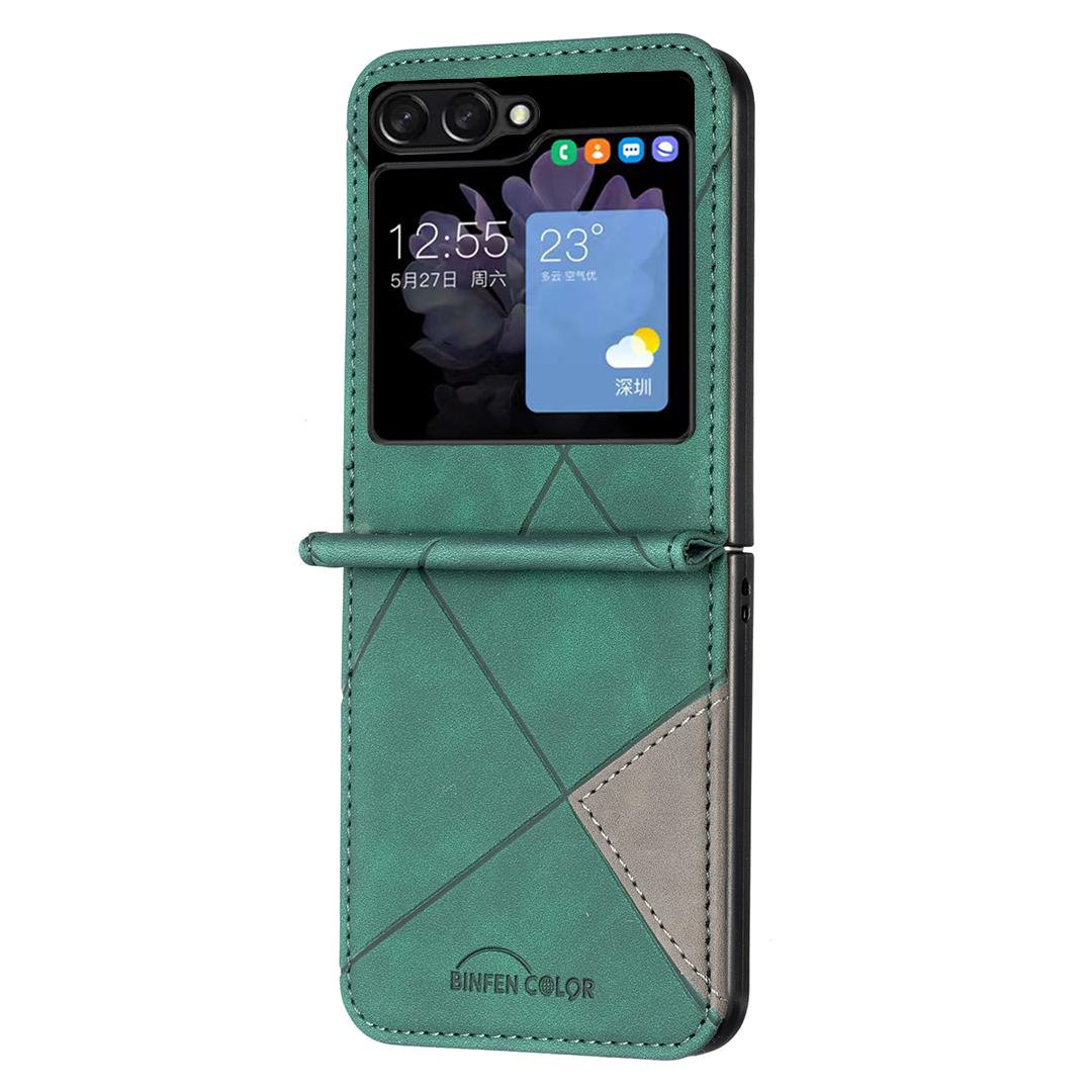 BINFEN COLOR For Samsung Galaxy Z Flip5 5G Phone Case PU Leather+PC Imprinted Pattern Cover Green
BINFEN COLOR For Samsung Galaxy Z Flip5 5G Phone Case PU Leather+PC Imprinted Pattern Cover Green