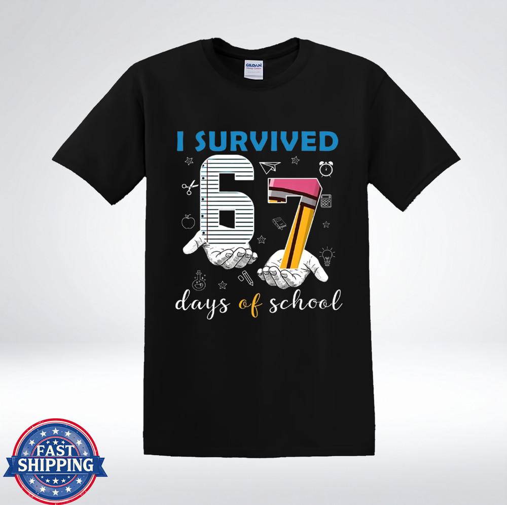 I Survived 67 Days Of School Teacher Student Humor T-Shirt M
I Survived 67 Days Of School Teacher Student Humor T-Shirt M