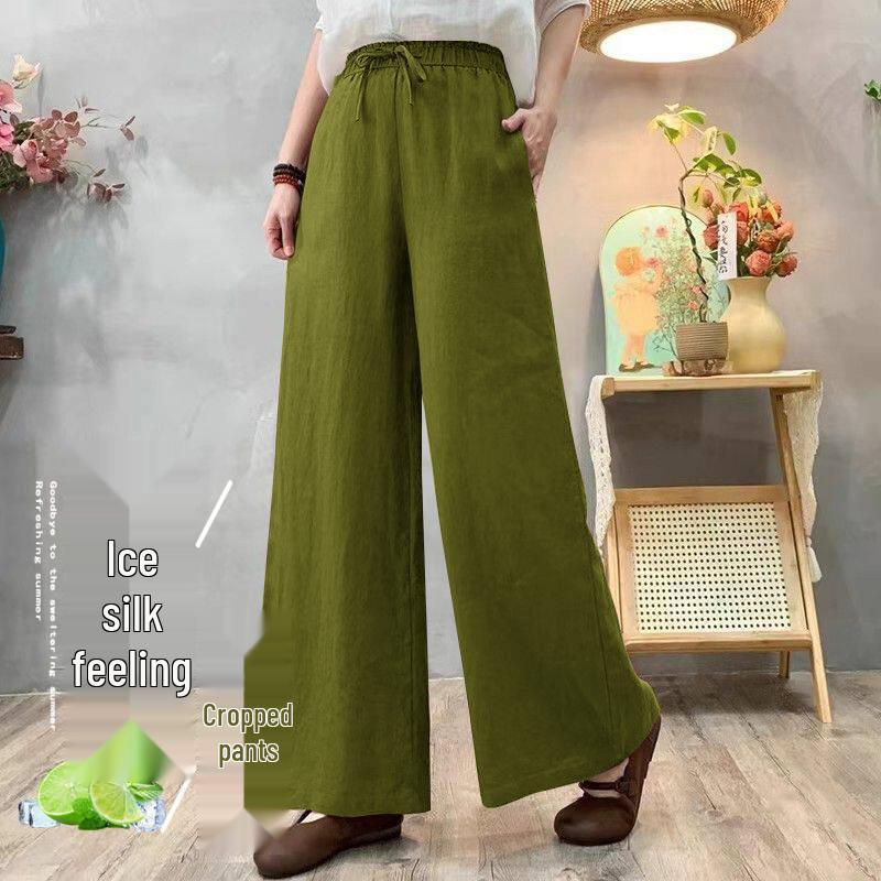 Plus Size Women s Spring & Summer Nine-Point Drawstring Ice Silk Harem Pants - Comfortable, Slimming, Wide Leg Design. 3XL (150-160 jin)
Plus Size Women s Spring & Summer Nine-Point Drawstring Ice Silk Harem Pants - Comfortable, Slimming, Wide Leg Design. 3XL (150-160 jin)