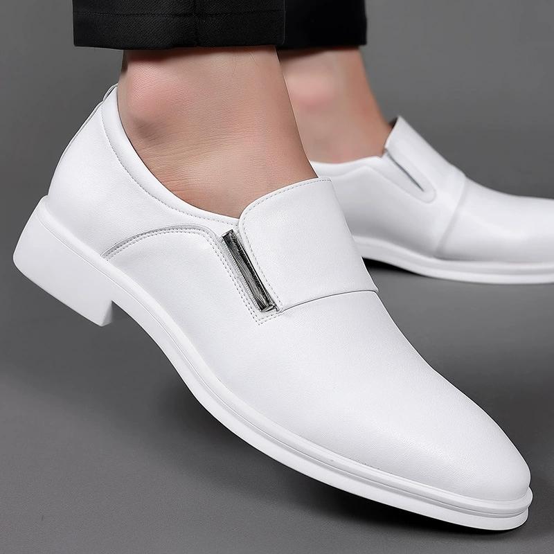 Осенние мужские кожаные туфли с острым носком Мужские британские туфли с острым носком Молодежные кожаные туфли 38 белый
Осенние мужские кожаные туфли с острым носком Мужские британские туфли с острым носком Молодежные кожаные туфли 38 белый
