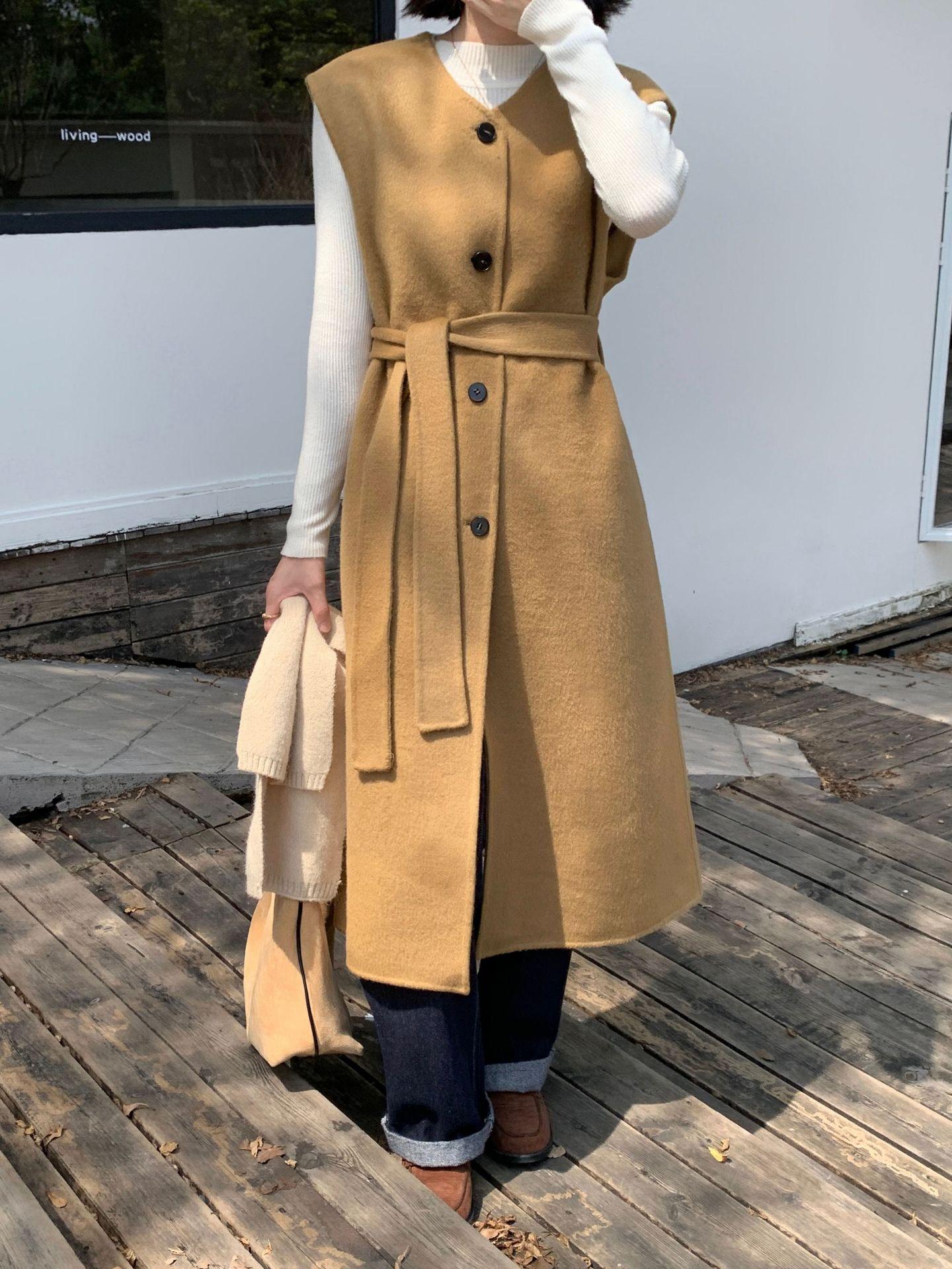 Осень и зима новый шерстяной кардиган куртка темперамент без рукавов универсальное шерстяное пальто женщины M верблюд
Осень и зима новый шерстяной кардиган куртка темперамент без рукавов универсальное шерстяное пальто женщины M верблюд