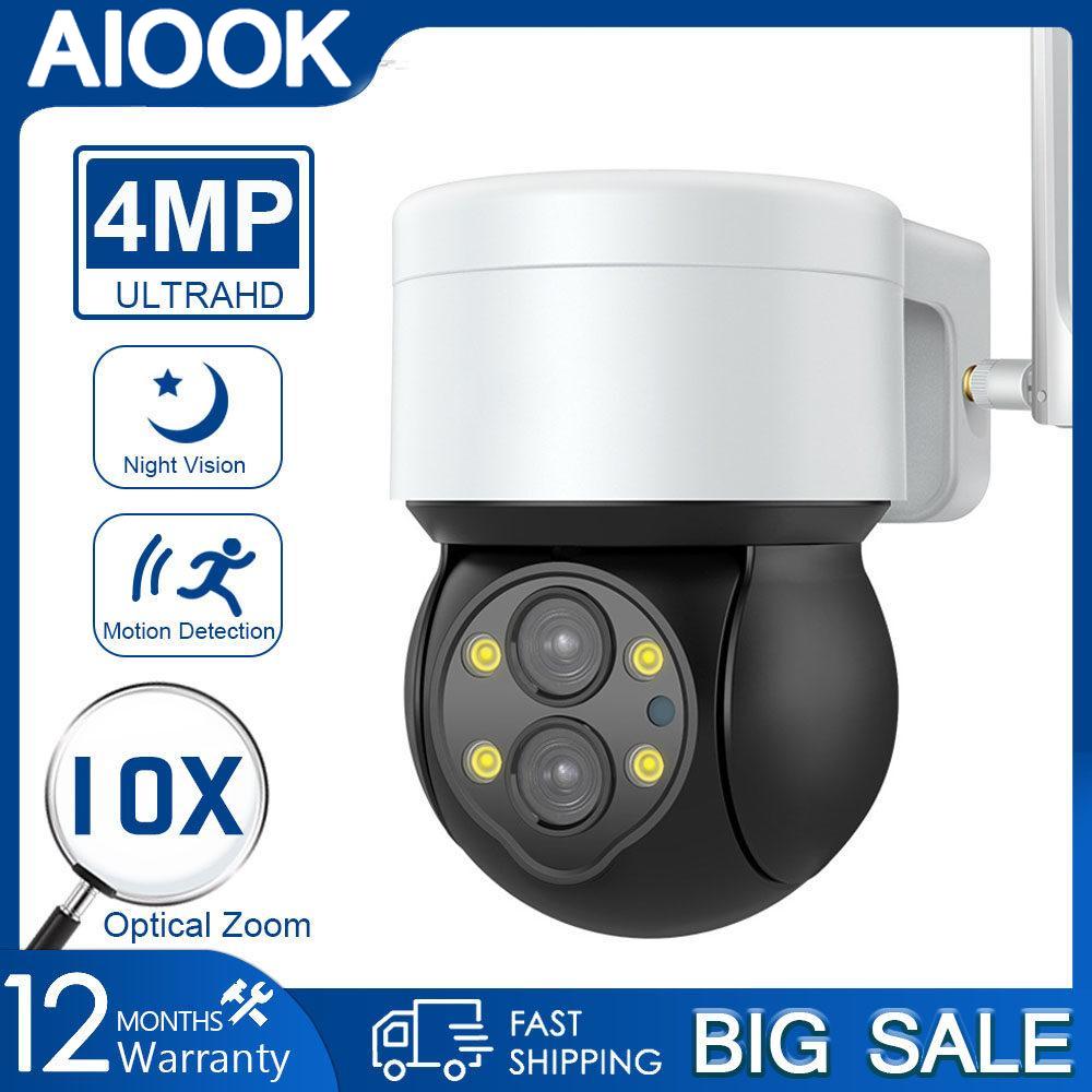 AIOOK Уличная камера наблюдения 4MP HD Водонепроницаемая PTZ IP-камера ночного видения с отслеживанием движения Двусторонняя аудиосвязь
AIOOK Уличная камера наблюдения 4MP HD Водонепроницаемая PTZ IP-камера ночного видения с отслеживанием движения Двусторонняя аудиосвязь