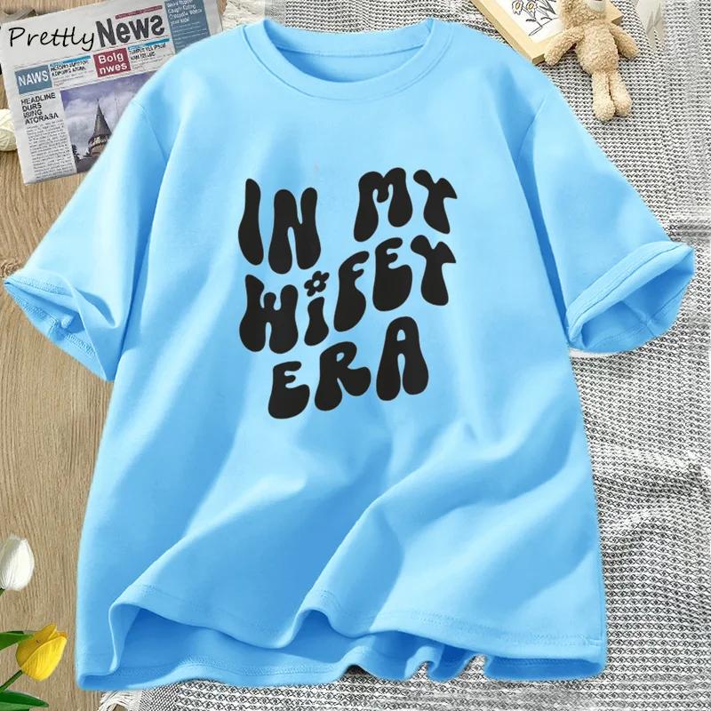 In My Wifey Era T Shirt Women Unisex Casual Cotton Bride Tshirt Summer Women Clothes Short Sleeve Casual Print Womens Clothing 4XL
In My Wifey Era T Shirt Women Unisex Casual Cotton Bride Tshirt Summer Women Clothes Short Sleeve Casual Print Womens Clothing 4XL