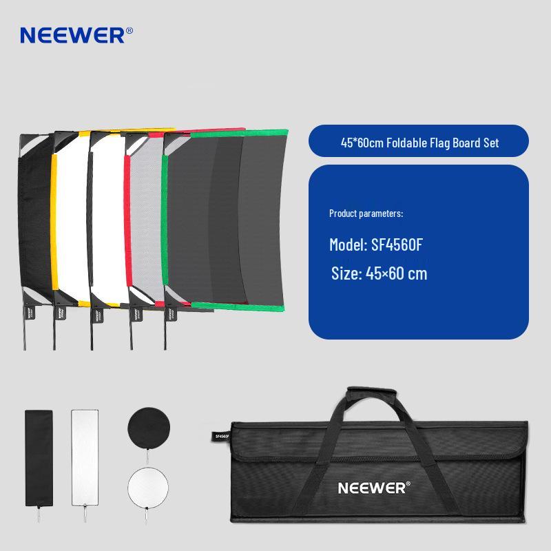 NEEWER SF4560F 5-in-1 Foldable Reflector Diffuser: Black Light Reduction & Absorption Board
NEEWER SF4560F 5-in-1 Foldable Reflector Diffuser: Black Light Reduction & Absorption Board
