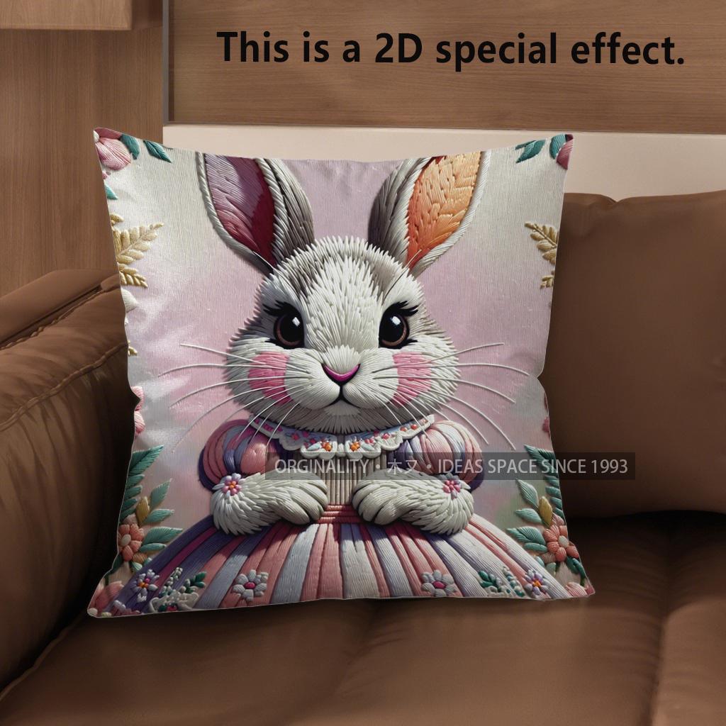 2D Cute Bunny Dressed Pillows For Home Decor Pattern Cushion Cover Suitable For Sofa Bedroom Car Pillow Cover 40x40cm
2D Cute Bunny Dressed Pillows For Home Decor Pattern Cushion Cover Suitable For Sofa Bedroom Car Pillow Cover 40x40cm