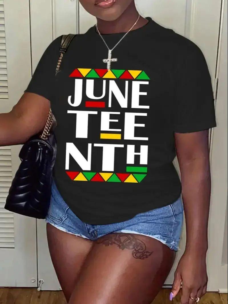 Plus Size Juneteenth Print Graphic TShirt Short Sleeve Crew Neck Casual Top For Spring Summer Unisexs Clothing L
Plus Size Juneteenth Print Graphic TShirt Short Sleeve Crew Neck Casual Top For Spring Summer Unisexs Clothing L