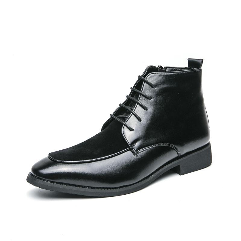 Men s Plus Size High-Top Leather Boots - Colorblock, Side Zipper, British Style, Autumn/Winter Fashion 40 чорний
Men s Plus Size High-Top Leather Boots - Colorblock, Side Zipper, British Style, Autumn/Winter Fashion 40 чорний
