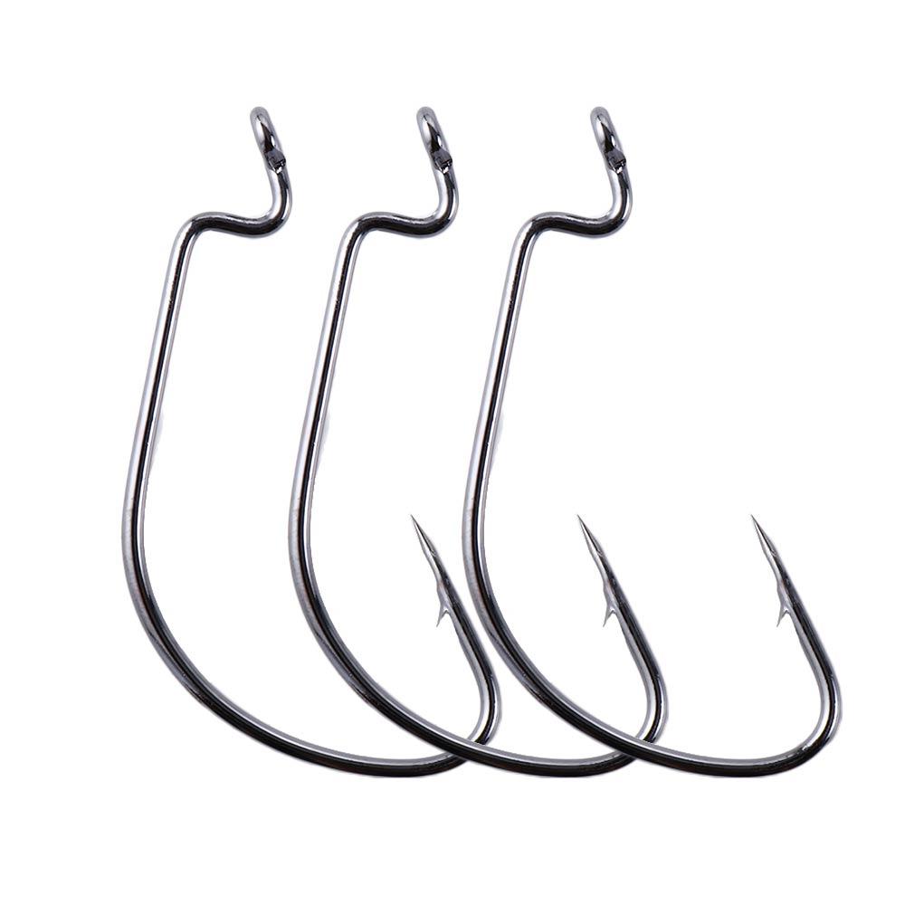 Hook Offset Fishhook Carbon Steel Fishing Hook Barbed Hook Wide Crank Hook Fishing Soft Worm Hooks black-2/0#
Hook Offset Fishhook Carbon Steel Fishing Hook Barbed Hook Wide Crank Hook Fishing Soft Worm Hooks black-2/0#