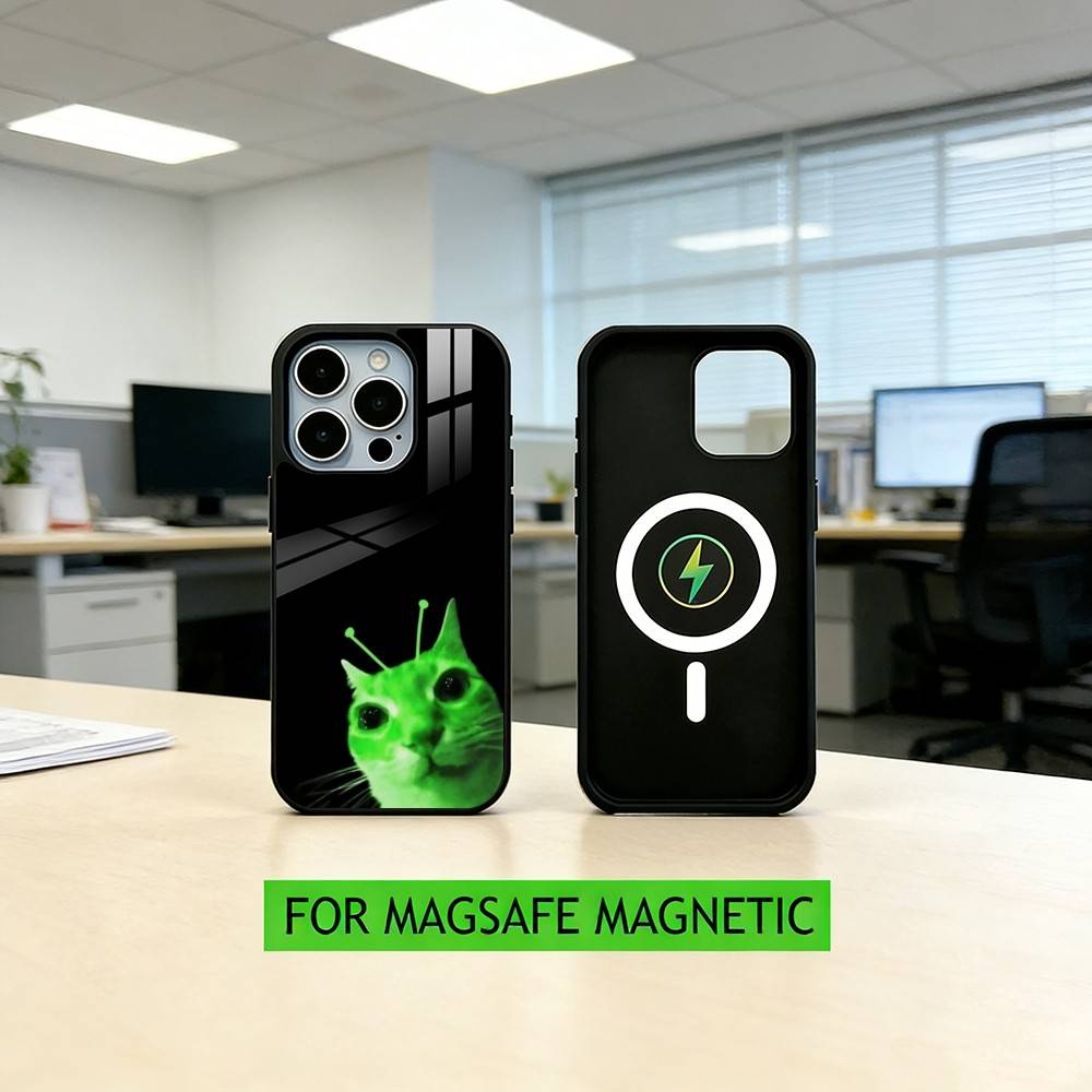 A-alien cat Green Phone Case For iPhone17,16,15,14,13,12,11 Plus,Pro Magnetic with Magsafe Wireless Charging iPhone13
A-alien cat Green Phone Case For iPhone17,16,15,14,13,12,11 Plus,Pro Magnetic with Magsafe Wireless Charging iPhone13