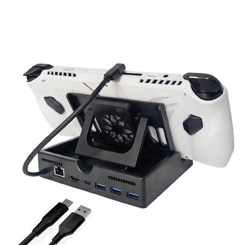 Gaming Dock Stand Multifunctional Cooling Hub Docking Station with Adjustable Height PD60W Charging Base for RogAlly 1
Gaming Dock Stand Multifunctional Cooling Hub Docking Station with Adjustable Height PD60W Charging Base for RogAlly 1