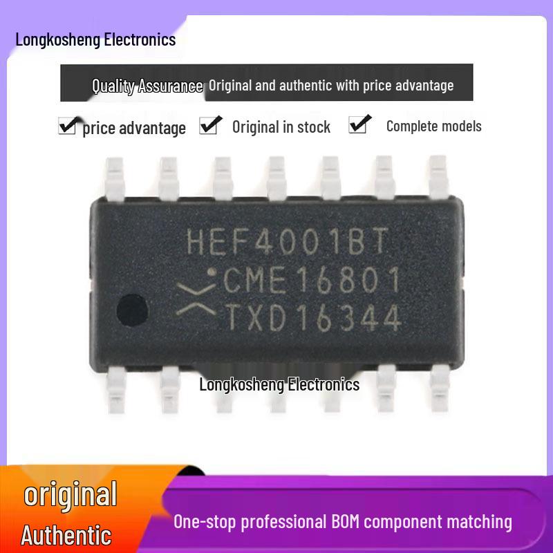 Original HEF4001BT SOIC-14 Quad 2-Input NOR Gate SMD Logic Chip
Original HEF4001BT SOIC-14 Quad 2-Input NOR Gate SMD Logic Chip