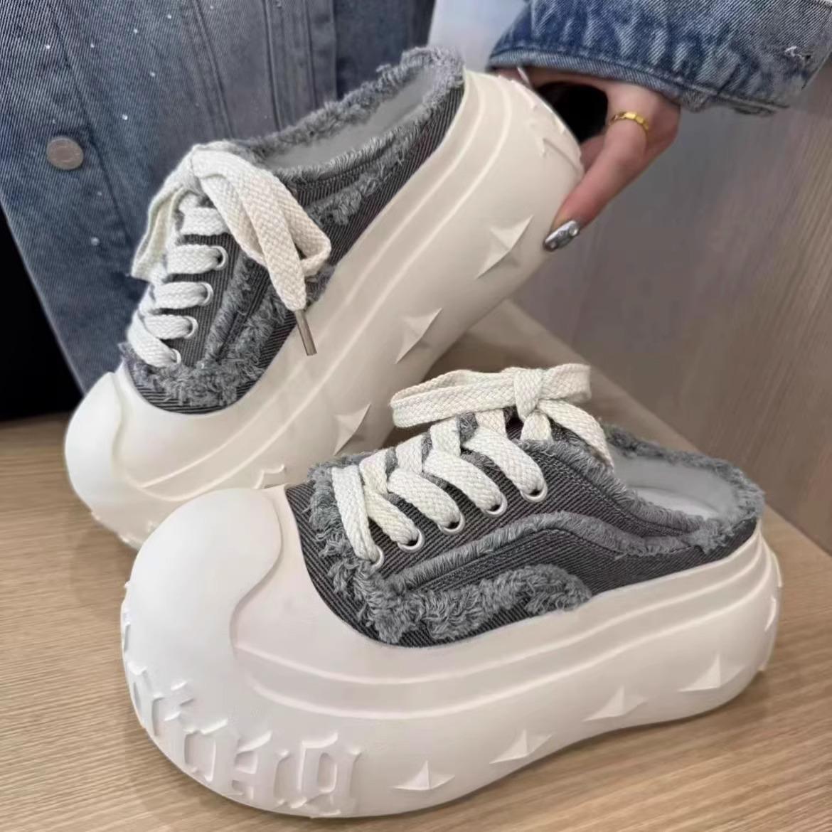 Lace-up thick-soled bag head half slippers women s summer casual slippers women s outer wear 40
Lace-up thick-soled bag head half slippers women s summer casual slippers women s outer wear 40
