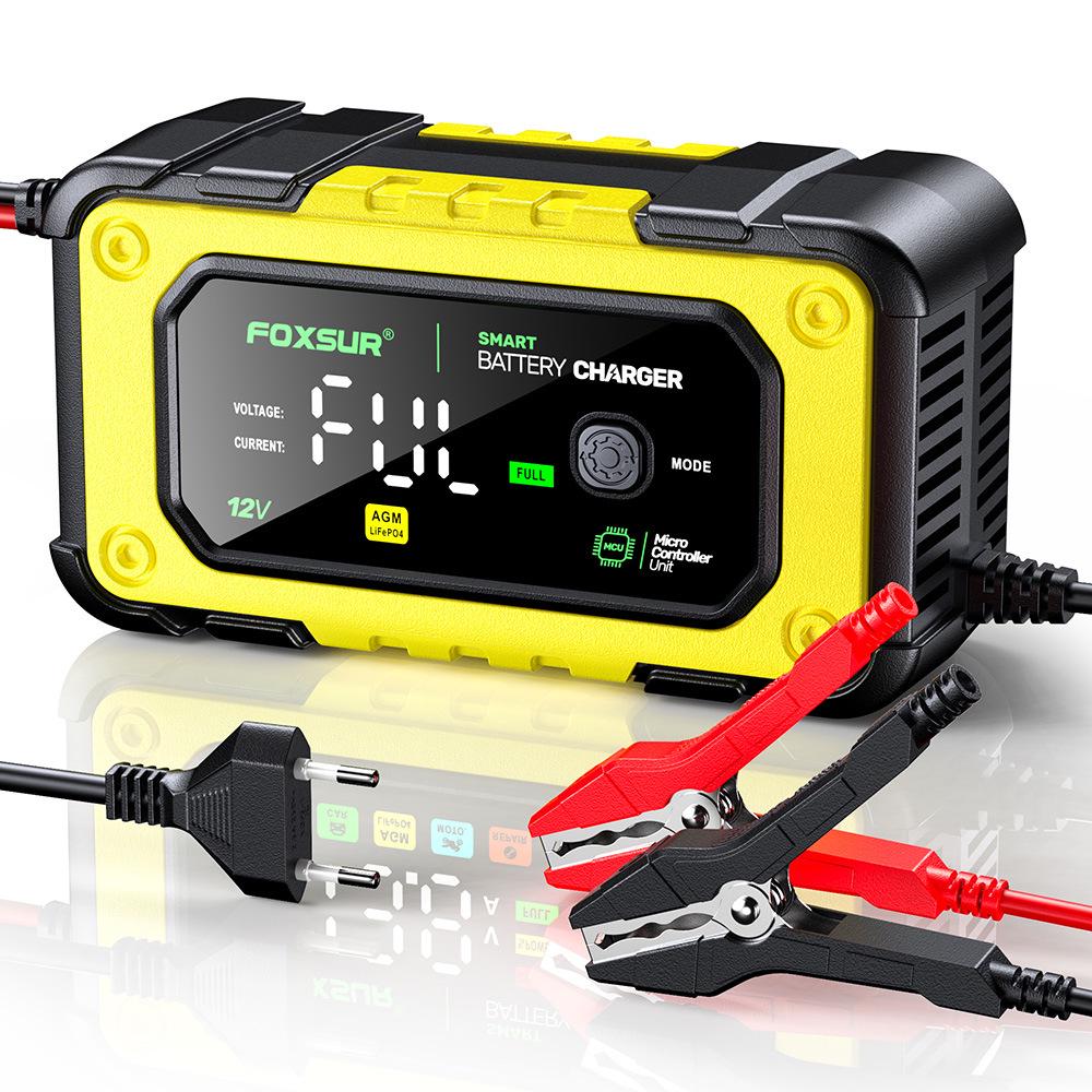 12V 7A Smart Battery Charger for 4Ah-140Ah Car & Motorcycle, Dry/Wet Battery, with Color Screen. US Plug
12V 7A Smart Battery Charger for 4Ah-140Ah Car & Motorcycle, Dry/Wet Battery, with Color Screen. US Plug