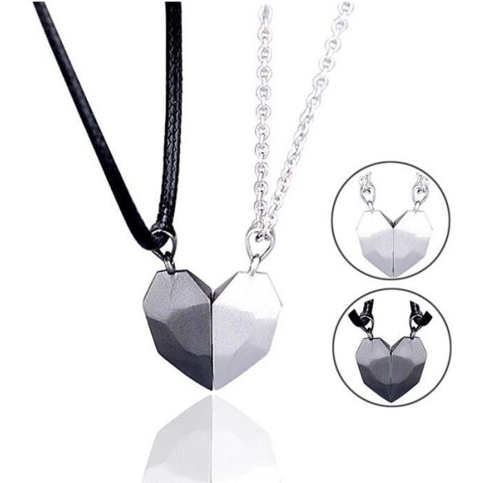 Collier de Couple magnétique en argent - QUEN3883 - Pendentif en forme de cœur - Distance - Breloque à facettes
Collier de Couple magnétique en argent - QUEN3883 - Pendentif en forme de cœur - Distance - Breloque à facettes