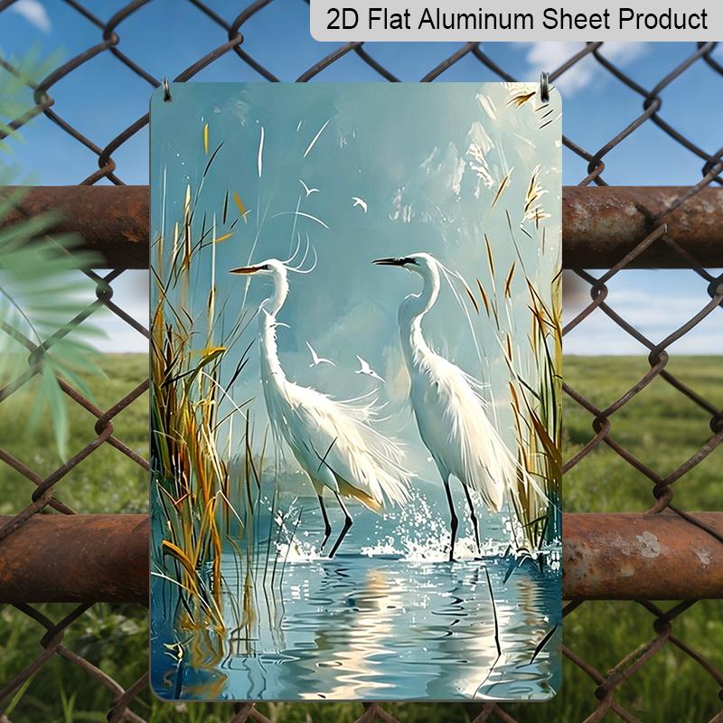 2D Flat White Egrets in Wetlands Metal Sign - Modern Coastal Nature Aluminum Wall Decor Lake House Living Room, Coastal Cottage Wall, Nature Inspired 20*30cm
2D Flat White Egrets in Wetlands Metal Sign - Modern Coastal Nature Aluminum Wall Decor Lake House Living Room, Coastal Cottage Wall, Nature Inspired 20*30cm