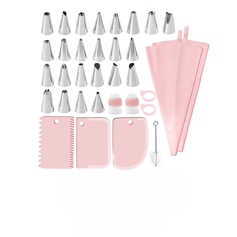 Professional 34Pcs Piping Tips Set with Scrapers and Reusable TPU Pastry Bag for Cake Decorating розовый
Professional 34Pcs Piping Tips Set with Scrapers and Reusable TPU Pastry Bag for Cake Decorating розовый