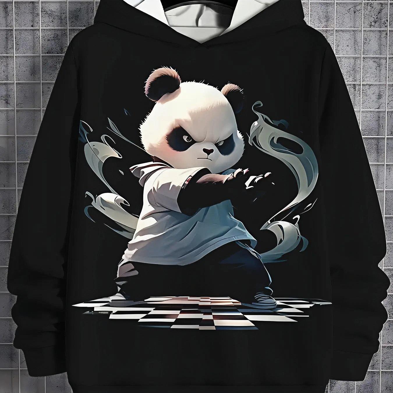 Boy 3D Printed Tai Chi Panda Martial Arts Pattern Hoodie - Black and White Digital Cartoon Long Sleeve Shirt 13-14Y
Boy 3D Printed Tai Chi Panda Martial Arts Pattern Hoodie - Black and White Digital Cartoon Long Sleeve Shirt 13-14Y