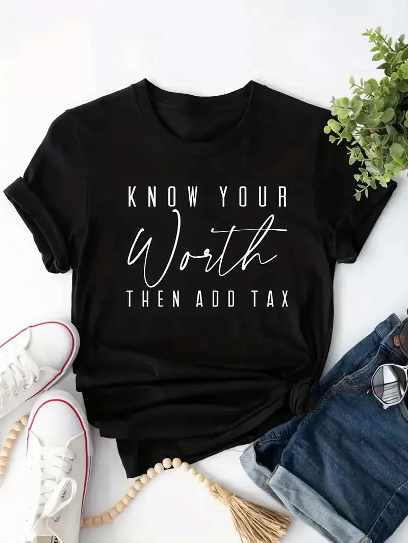 Worth Letter Print TShirt Short Sleeve Crew Neck Casual Top for Spring Summer Womens Clothing 4XL
Worth Letter Print TShirt Short Sleeve Crew Neck Casual Top for Spring Summer Womens Clothing 4XL
