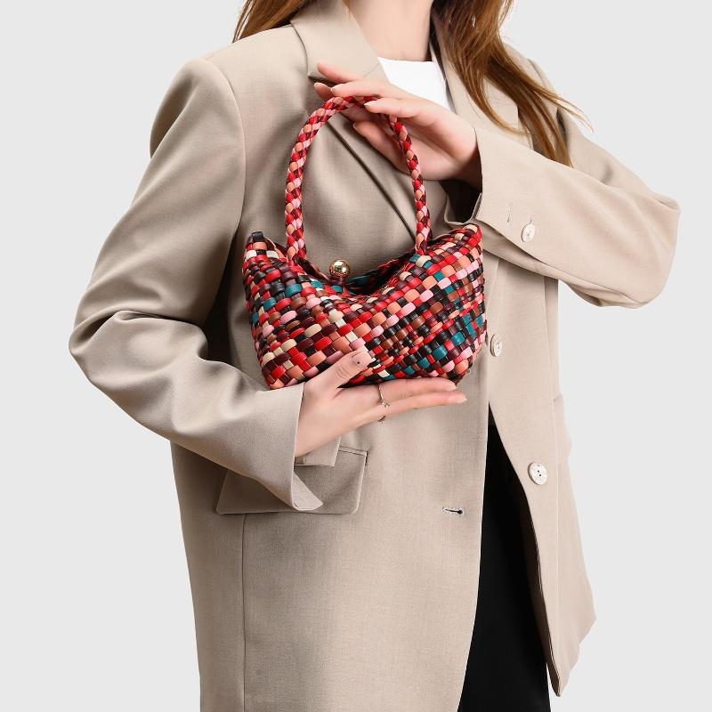 Handmade Colorful Splicing Weave Handbag for Women Fashion Soft Leather Shoulder Crossbody Bag Elegant Square Shape Commuter Bag
Handmade Colorful Splicing Weave Handbag for Women Fashion Soft Leather Shoulder Crossbody Bag Elegant Square Shape Commuter Bag