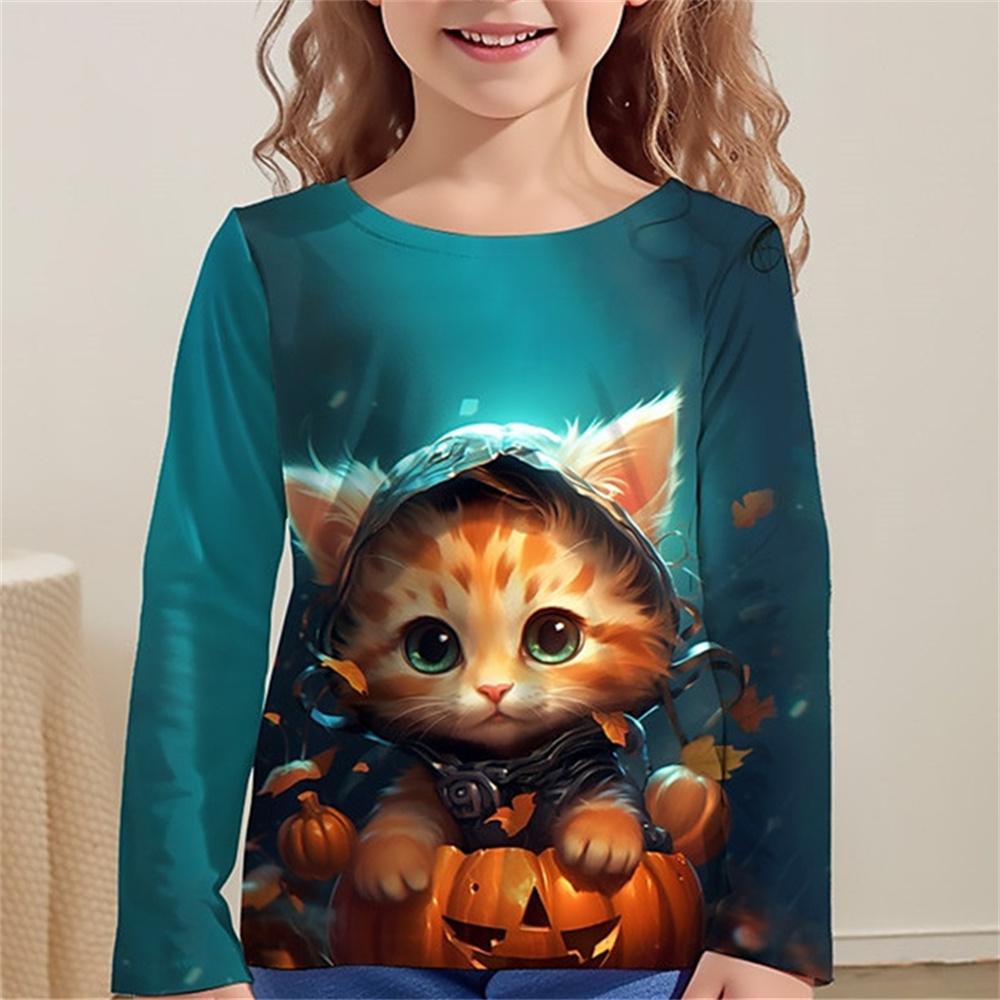 Cool Cat Children s 3D Digital Printed Girls Fashionable and Comfortable Round Neck Long Sleeved T-shirt 100 зелёный
Cool Cat Children s 3D Digital Printed Girls Fashionable and Comfortable Round Neck Long Sleeved T-shirt 100 зелёный