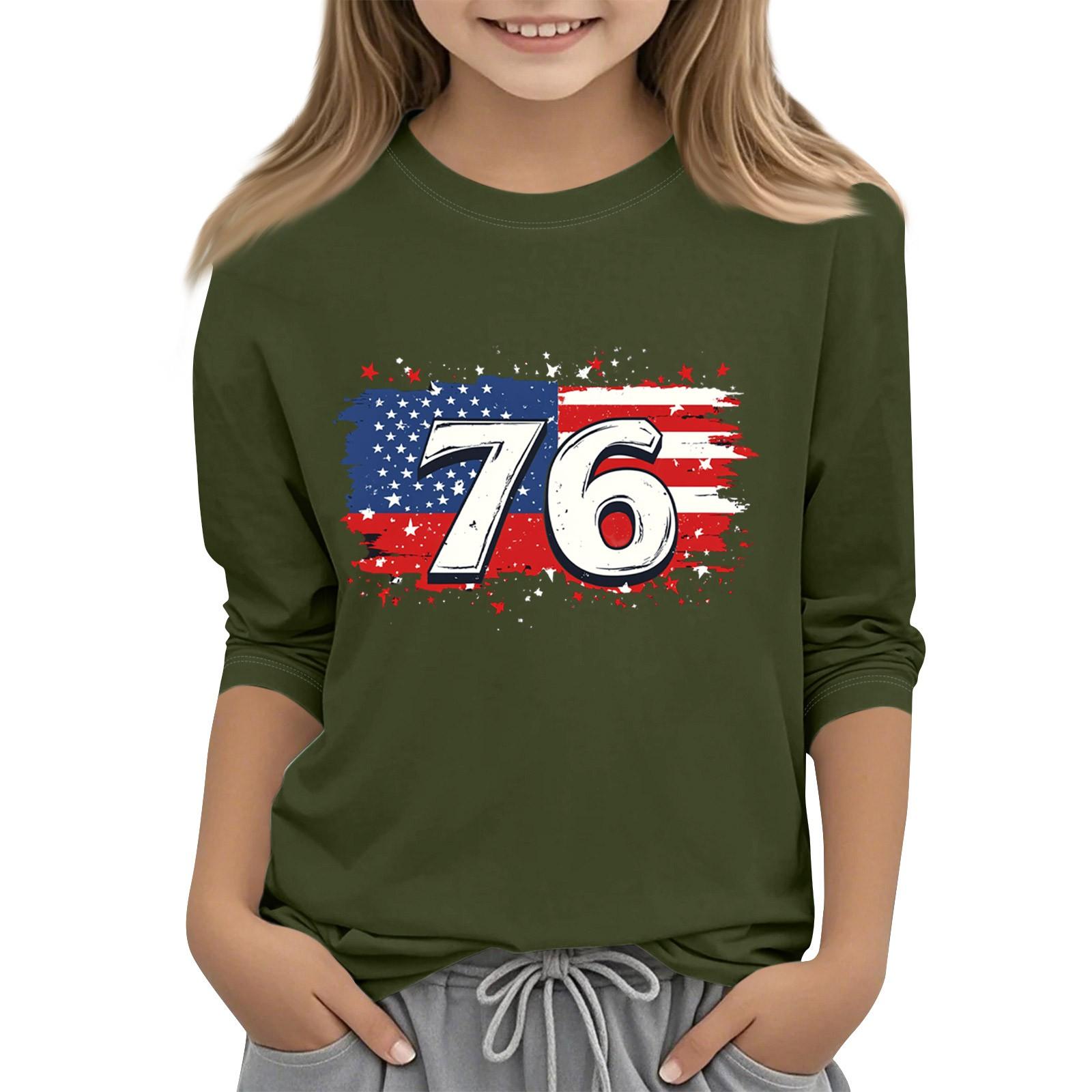Children s 3/4 Sleeve Independence Day Printed Round Neck Casual T-shirt 110
Children s 3/4 Sleeve Independence Day Printed Round Neck Casual T-shirt 110
