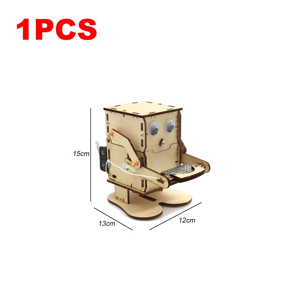 1-5 шт. Робот, поедающий монеты, деревянная модель для сборки, STEM-игрушка для образовательного научного эксперимента, набор для сборки для детей
1-5 шт. Робот, поедающий монеты, деревянная модель для сборки, STEM-игрушка для образовательного научного эксперимента, набор для сборки для детей