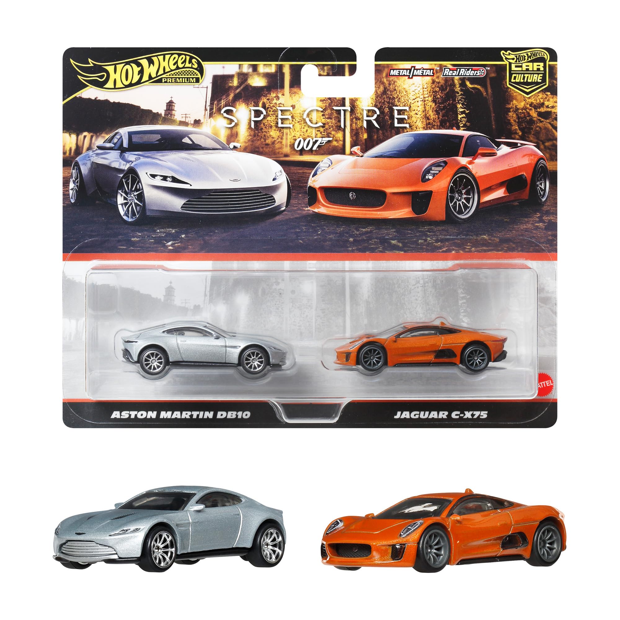 Hot Wheels Premium 2-Pack Aston Martin DB10 Jaguar C-X75 Vehicle Toys Mini Cars Ages 3+ JBL04
Hot Wheels Premium 2-Pack Aston Martin DB10 Jaguar C-X75 Vehicle Toys Mini Cars Ages 3+ JBL04