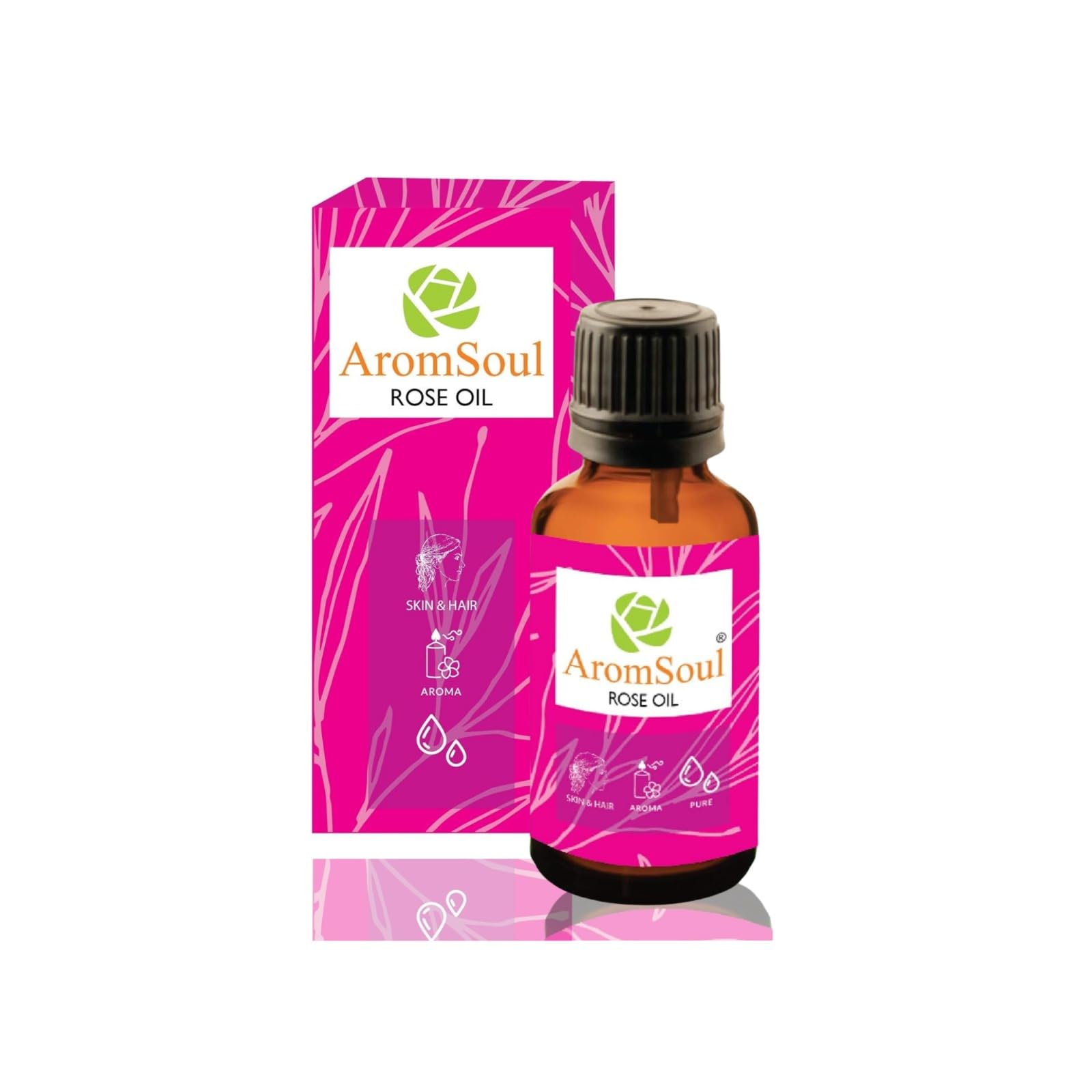 Aromsoul Rose Essential Oil 15 ML | Therapeutic & Aromatherapy Grade | Pure & Natural | For Face Skin & Hair Care | Relaxation; Boost; Massa
Aromsoul Rose Essential Oil 15 ML | Therapeutic & Aromatherapy Grade | Pure & Natural | For Face Skin & Hair Care | Relaxation; Boost; Massa