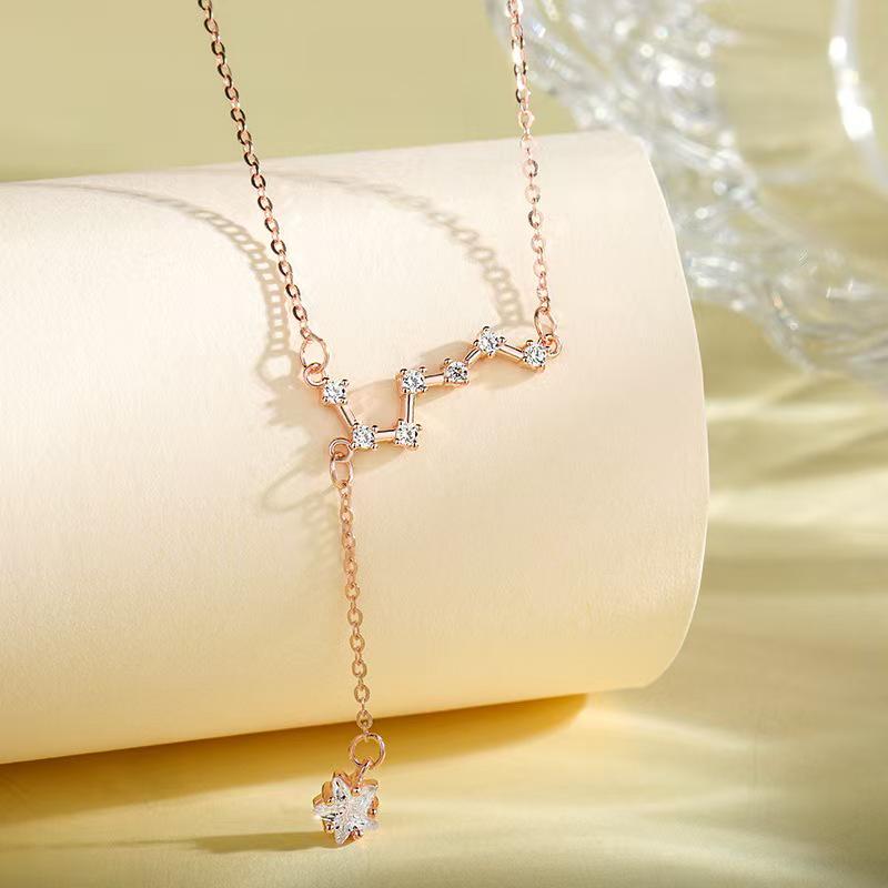 S925 Sterling Silver Big Dipper Diamond Necklace for Women - Elegant Starry INS Style 925 Silver
S925 Sterling Silver Big Dipper Diamond Necklace for Women - Elegant Starry INS Style 925 Silver