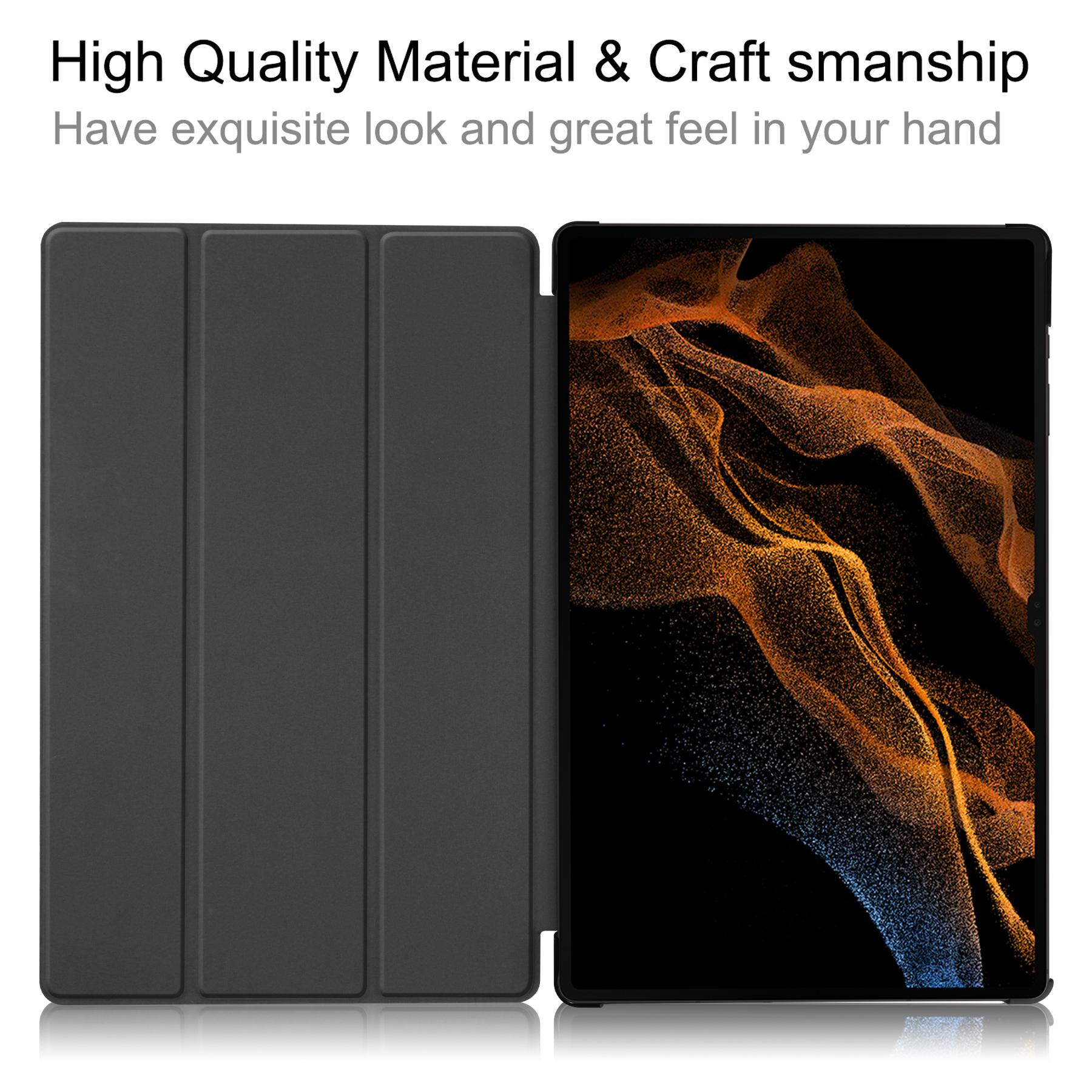 For Samsung Galaxy Tab S8 Ultra Tri-fold Stand Tablet Case Auto Wake/Sleep Leather Tablet Cover Black
For Samsung Galaxy Tab S8 Ultra Tri-fold Stand Tablet Case Auto Wake/Sleep Leather Tablet Cover Black