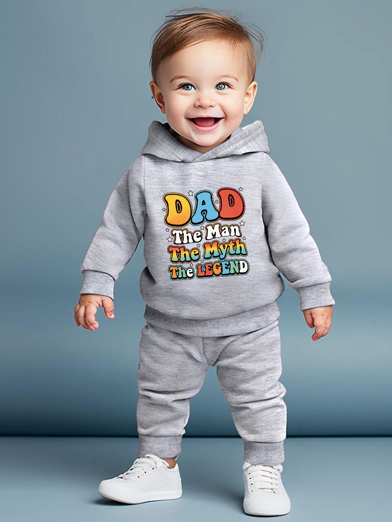 Fun Dad-themed Printed Hoodie with Elastic Waist Cuffed Pants, Cute Baby Boy Daily Wear Two-Piece Set 6-9M серый
Fun Dad-themed Printed Hoodie with Elastic Waist Cuffed Pants, Cute Baby Boy Daily Wear Two-Piece Set 6-9M серый