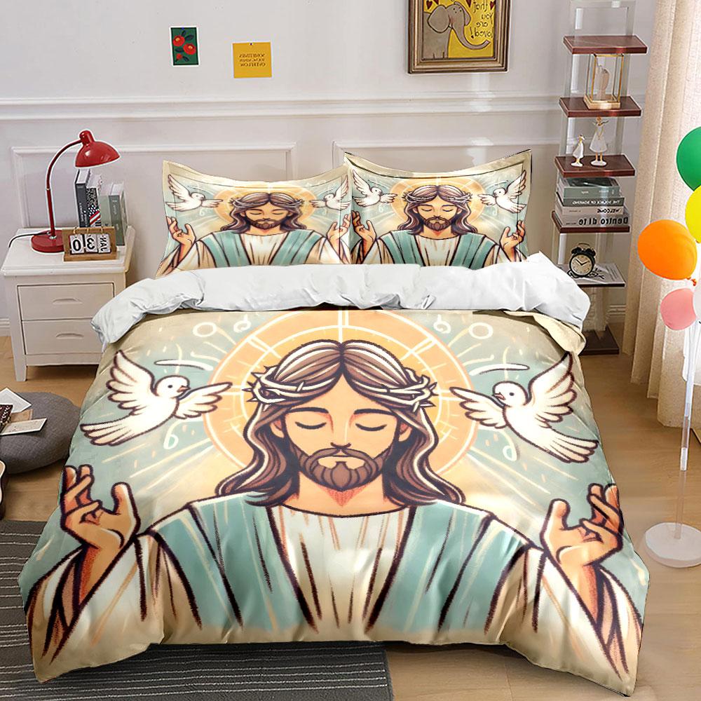 Jesus, doves, and halos. Bedding sets Duvet cover sets Duvet covers Pillowcases(1 * Duvet Cover 2 * Pillowcases, without duvet insert) 135x200cm
Jesus, doves, and halos. Bedding sets Duvet cover sets Duvet covers Pillowcases(1 * Duvet Cover 2 * Pillowcases, without duvet insert) 135x200cm