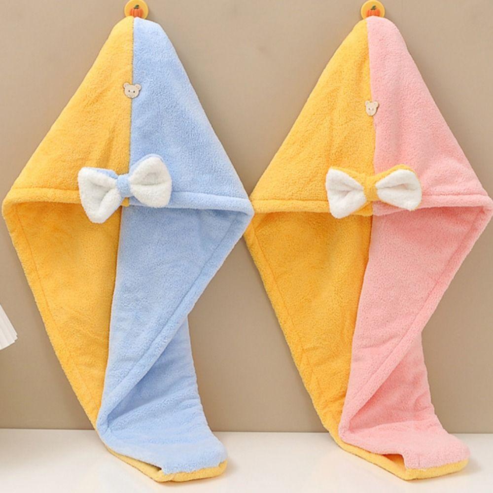 Dry Hair Cap Soft Microfiber Towels Absorbent Shower Cap Towel Bow Quick-Dry Hair Towel Women
Dry Hair Cap Soft Microfiber Towels Absorbent Shower Cap Towel Bow Quick-Dry Hair Towel Women