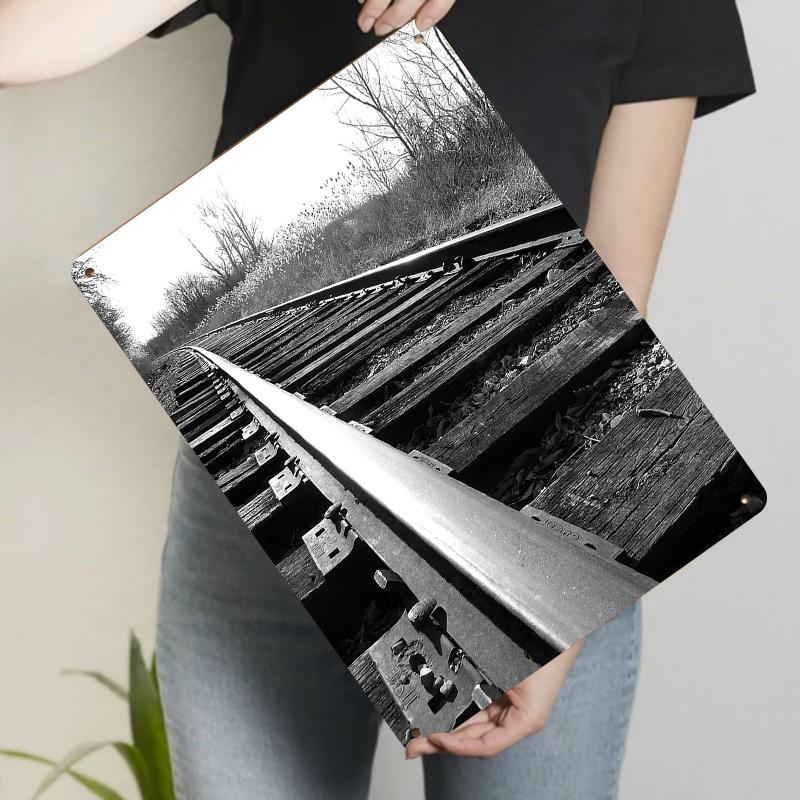 Vintage Black and White Railway Track Scenery Metal Tin Sign Industrial Style Home Decor Wall Art for Living Room Study Bedroom 20x30cm(7.8x11.8inch)
Vintage Black and White Railway Track Scenery Metal Tin Sign Industrial Style Home Decor Wall Art for Living Room Study Bedroom 20x30cm(7.8x11.8inch)
