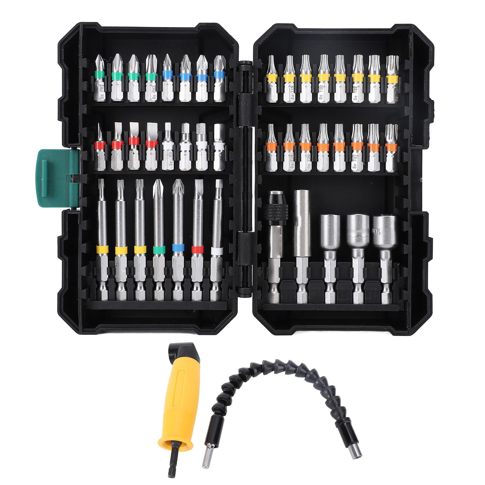 44Pcs Screwdriver Bit Set Alloy Steel Hex Star Crossing SL PZ 14in Impact Driver Set
44Pcs Screwdriver Bit Set Alloy Steel Hex Star Crossing SL PZ 14in Impact Driver Set