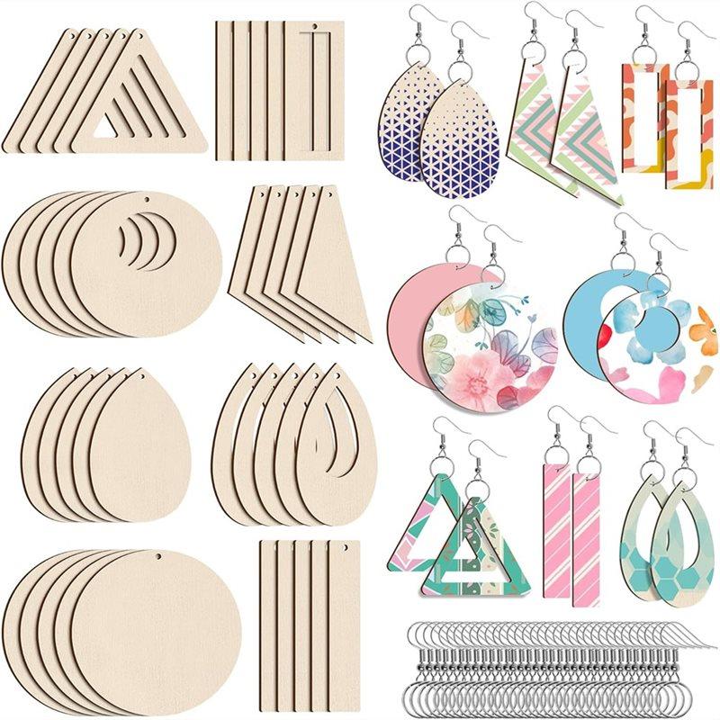Earrings Blanks 280 Pcs Unfinished Wooden Teardrop, Circle Triangle/Rectangle Shapes Wood Charms Pendants
Earrings Blanks 280 Pcs Unfinished Wooden Teardrop, Circle Triangle/Rectangle Shapes Wood Charms Pendants