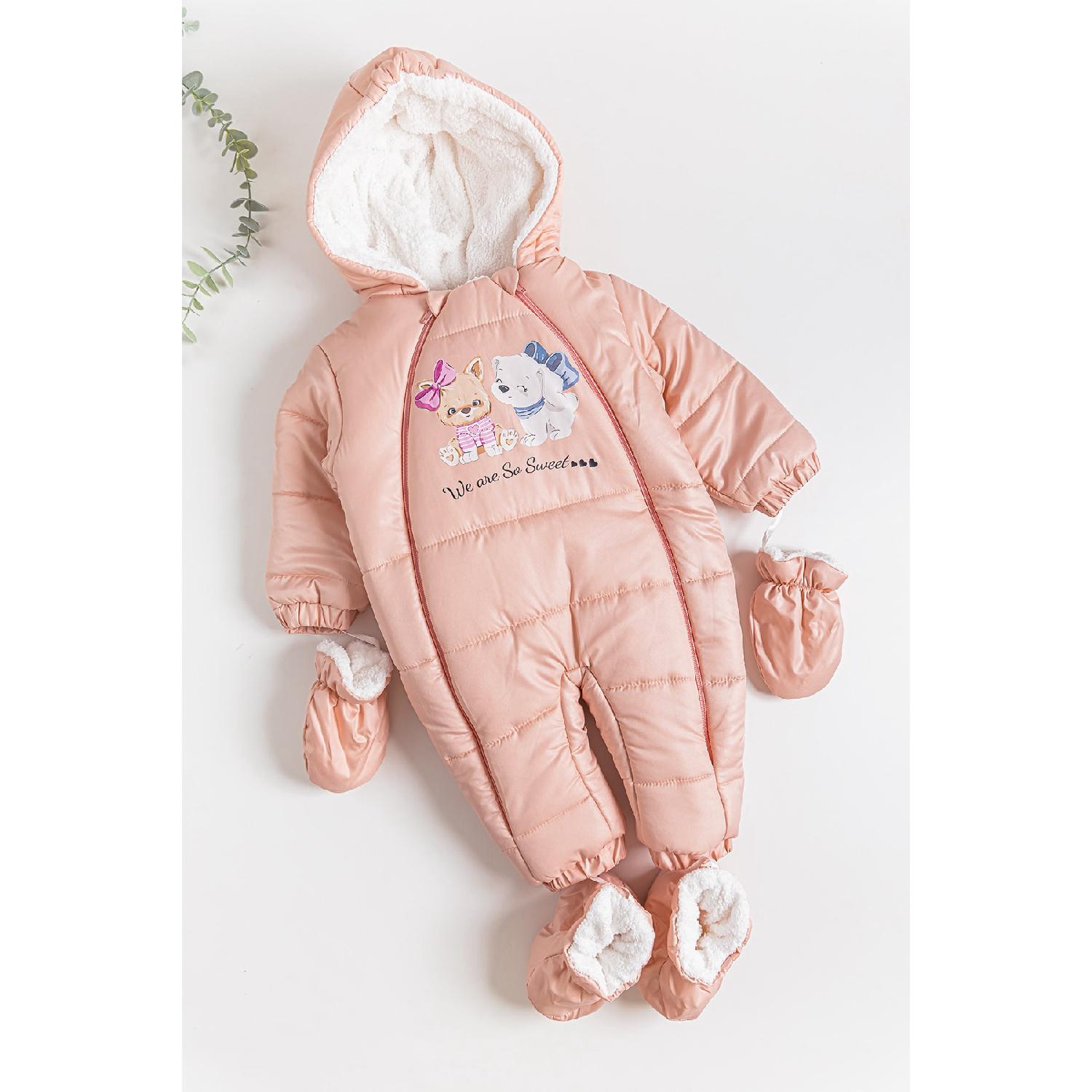 Комбинезон космонавта для маленьких девочек на плюшевой подкладке 
Комбинезон космонавта для маленьких девочек на плюшевой подкладке