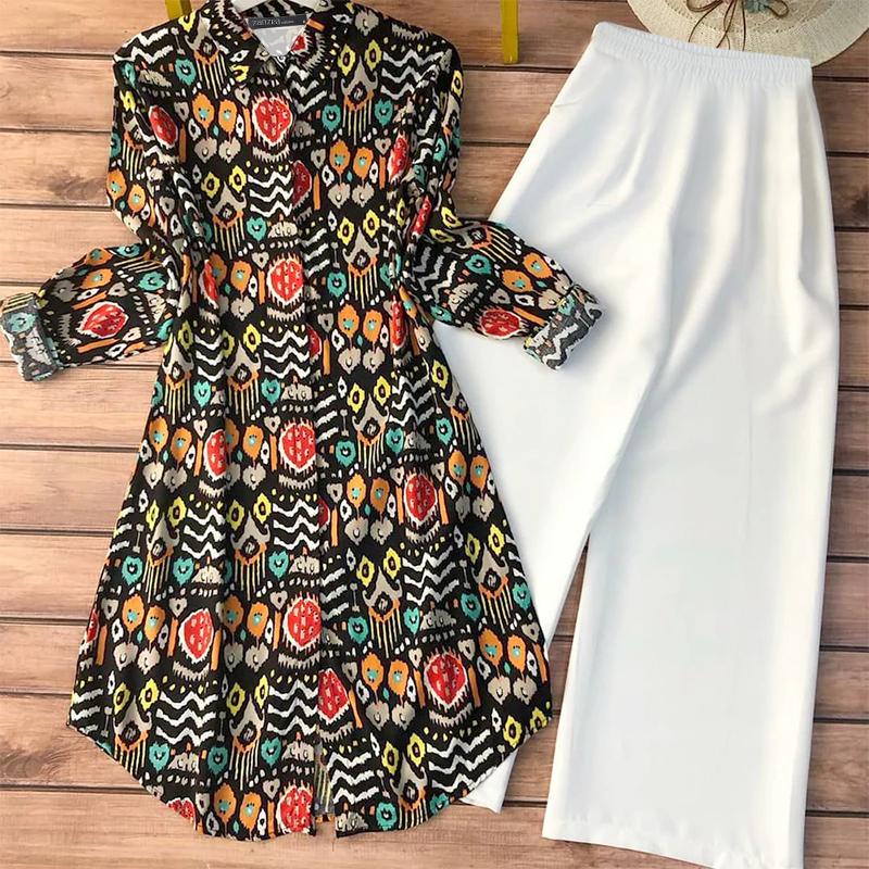 ZANZEA Женский осенний комплект из рубашки с длинным рукавом и цветочным принтом и прямых брюк L
ZANZEA Женский осенний комплект из рубашки с длинным рукавом и цветочным принтом и прямых брюк L