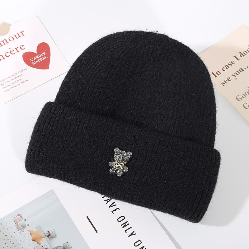 New Hat Women s Ball Rabbit Fur Knitted Korean Version Trendy Versatile Cute Little Bear Windproof Ear Protection Yarn чёрный
New Hat Women s Ball Rabbit Fur Knitted Korean Version Trendy Versatile Cute Little Bear Windproof Ear Protection Yarn чёрный