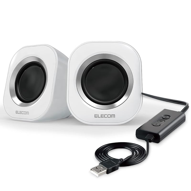 ELECOM PC speaker- USB connection volume adjustment Mute function Maximum output 5W compact white MS-P08USB2WH 72×74×82mm
ELECOM PC speaker- USB connection volume adjustment Mute function Maximum output 5W compact white MS-P08USB2WH 72×74×82mm