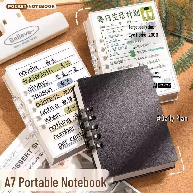 Newcomer Special: A7 Ring Binder Small Notebook - Minimalist, Portable Memo Pad
Newcomer Special: A7 Ring Binder Small Notebook - Minimalist, Portable Memo Pad