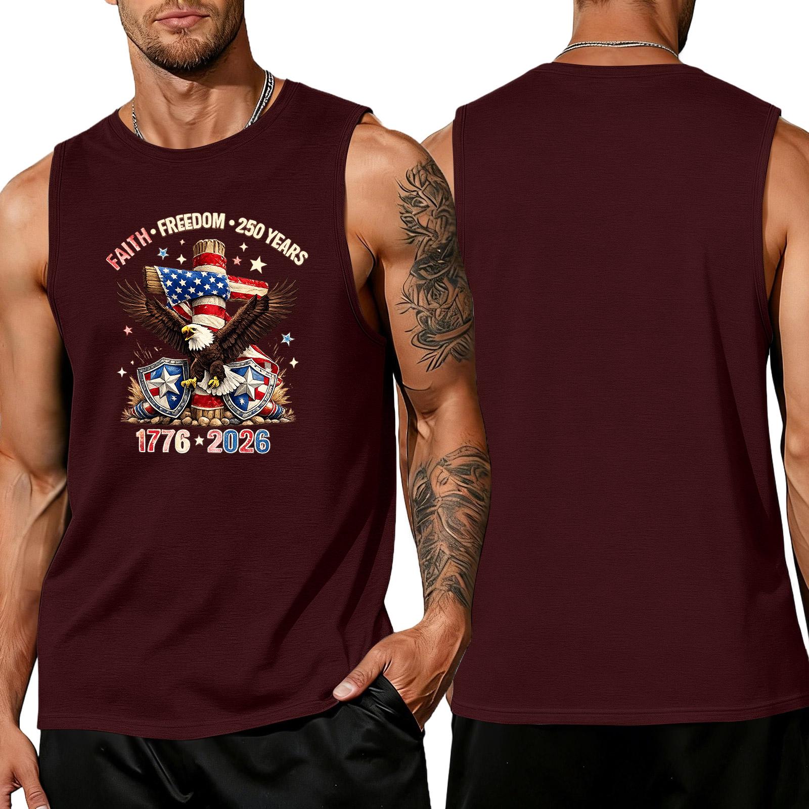 Men s Loose Fit Sleeveless Casual Tank Top Fourth of July Graphic Print Summer Muscle Shirt M винный
Men s Loose Fit Sleeveless Casual Tank Top Fourth of July Graphic Print Summer Muscle Shirt M винный