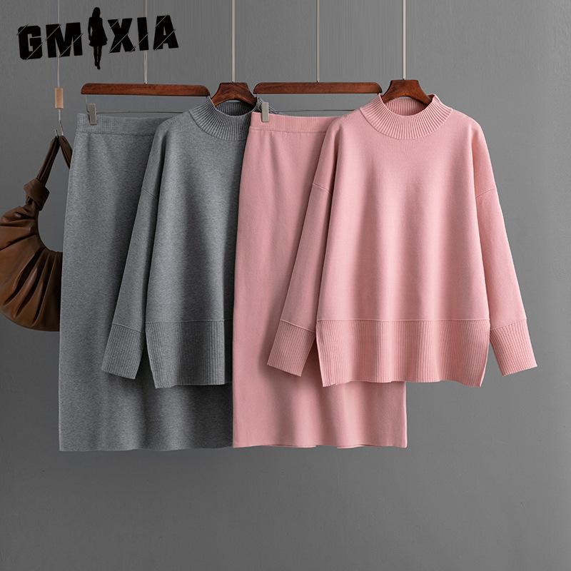 GMXIA Solid-color High-neck Sweater, Split Half-body, Body-hugging Skirt, Two-piece Autumn and Winter Knitted Suit for Women One Size сірий колір
GMXIA Solid-color High-neck Sweater, Split Half-body, Body-hugging Skirt, Two-piece Autumn and Winter Knitted Suit for Women One Size сірий колір
